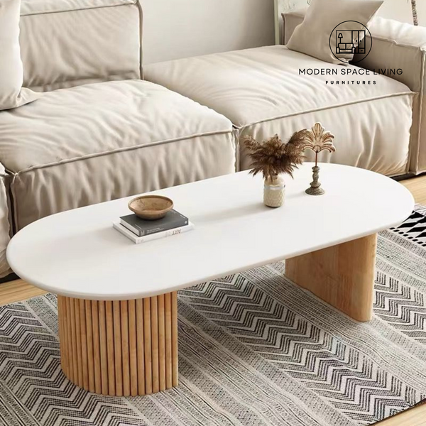 LOLLY Japandi Fluted Coffee Table