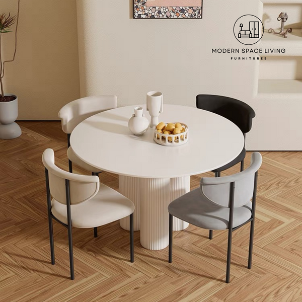 KERWIN Modern Round Sintered Stone Dining Table