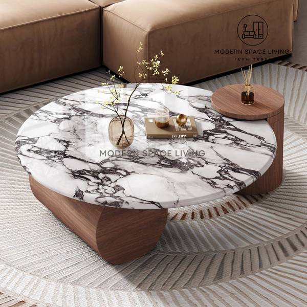 AILANI Modern Marble Coffee Table