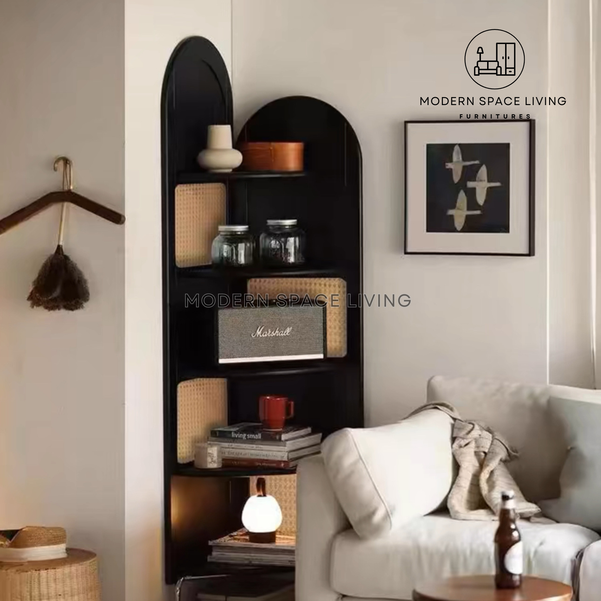 NATASHA Modern Corner Display Rack – Modern Space Living