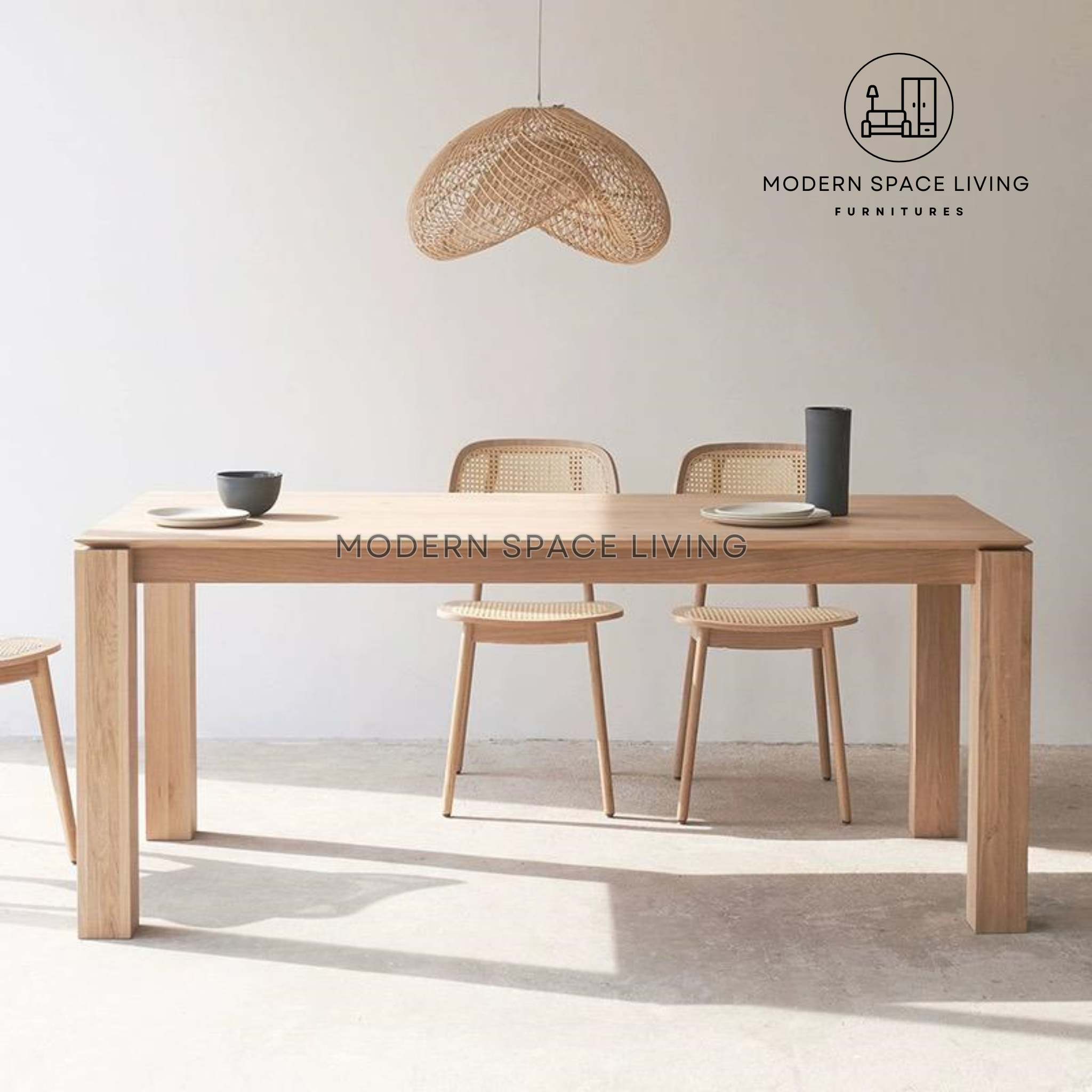 TRACY Modern Solid Wood Dining Table – Modern Space Living