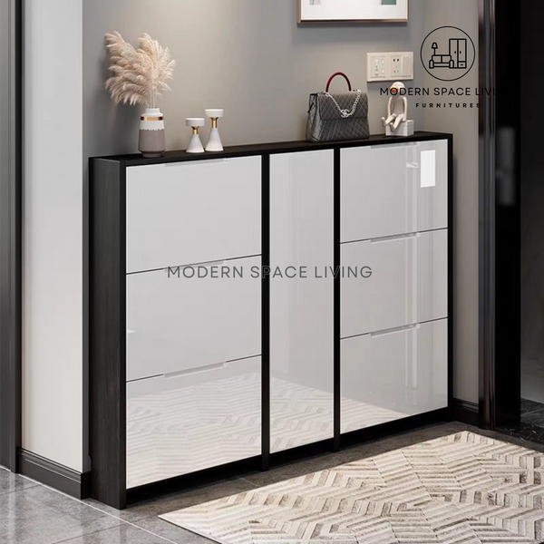 PELLY Modern Ultra-Slim Shoe Cabinet