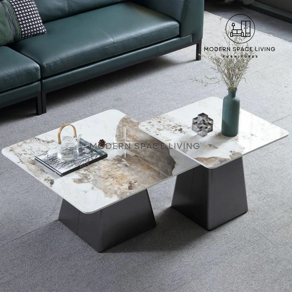 PAZEY Modern Sintered Stone Nesting Coffee Table