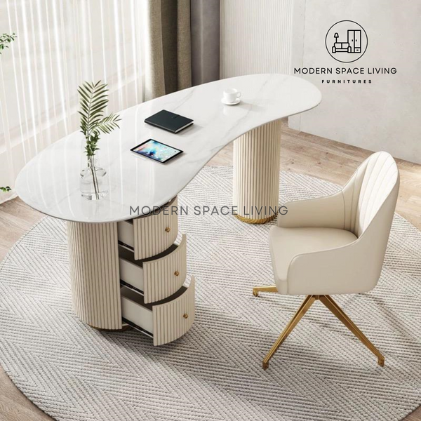 SALLY Modern Sintered Stone Irregular Desk