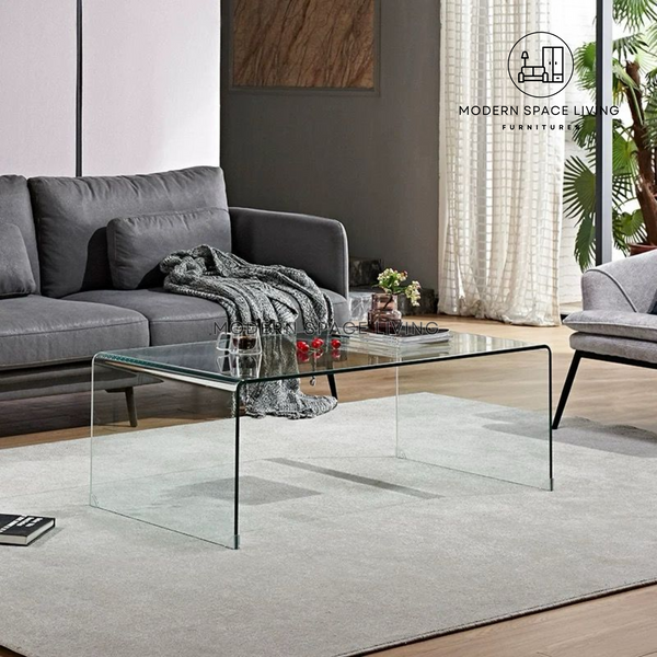 DARIEL Modern Glass Coffee Table