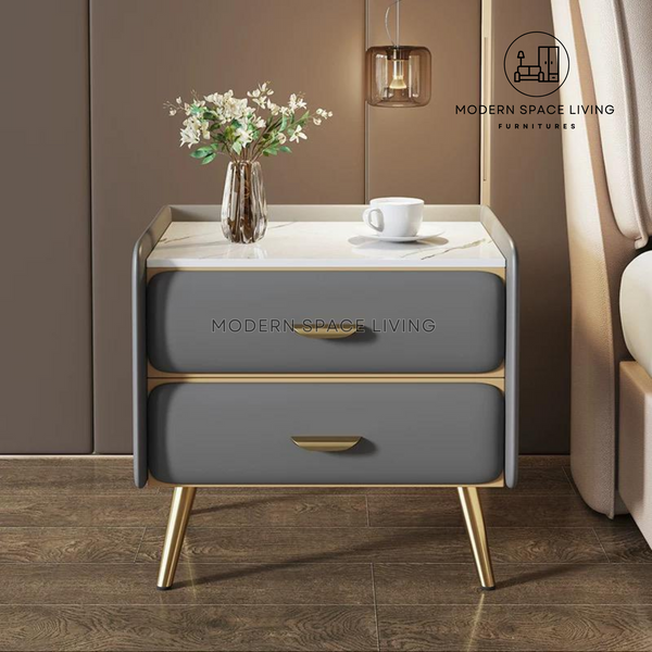 EFFIE Modern Sintered Stone Bedside Table