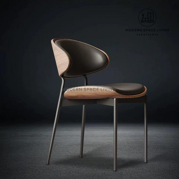 BRATTE Modern Leather Dining Chair