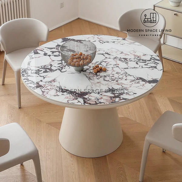 TADEO Modern Round Sintered Stone Dining Table