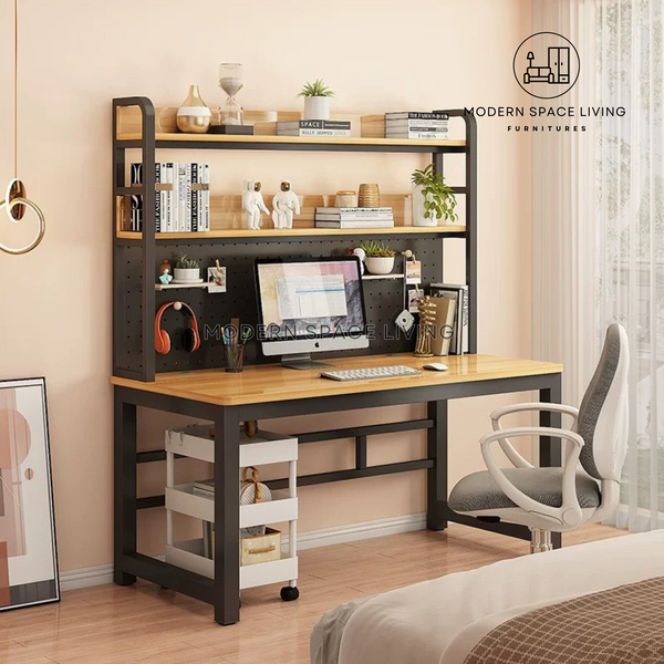 ERNEST Modern Study Desk with Shelving