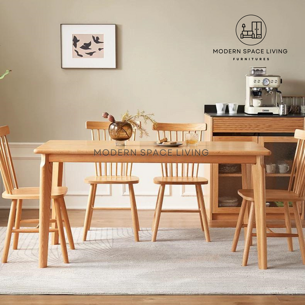 IKUTO Japandi Solid Wood Dining Table