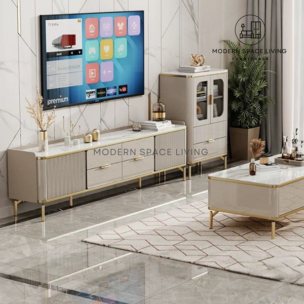 ADELINE Modern Sintered Stone TV Console / Coffee Table