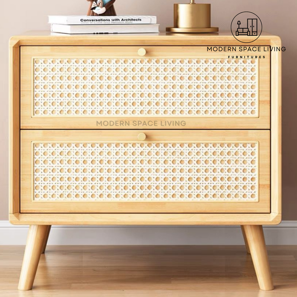 AKIYO Japandi Bedside Table Modern Space Living