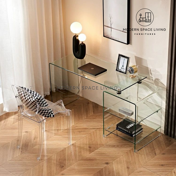 GWYNIE Modern Glass Study / Work Desk