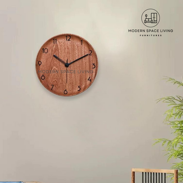 BEARI Rustic Solid Wood Wall Clock