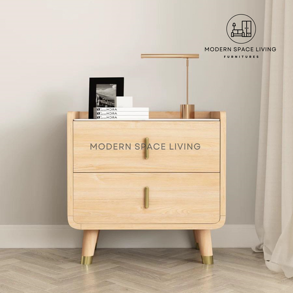 TOBIN Scandinavian Solid Wood Bedside Cabinet