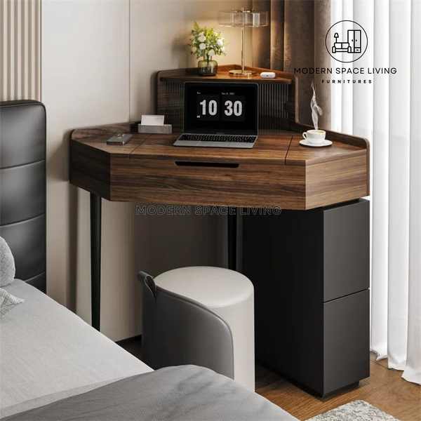 NOELLE Modern Corner LED Dressing Table