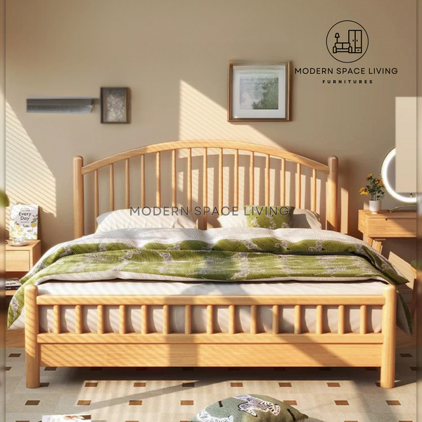 JACINTH Japandi Solid Wood Bed Frame