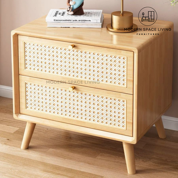 AKIYO Japandi Bedside Table Modern Space Living