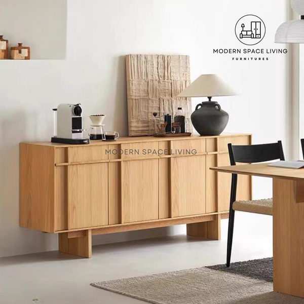 LYNN Japandi Solid Wood Sideboard