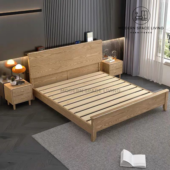 DAYLEZA Japandi Bed Frame – Modern Space Living