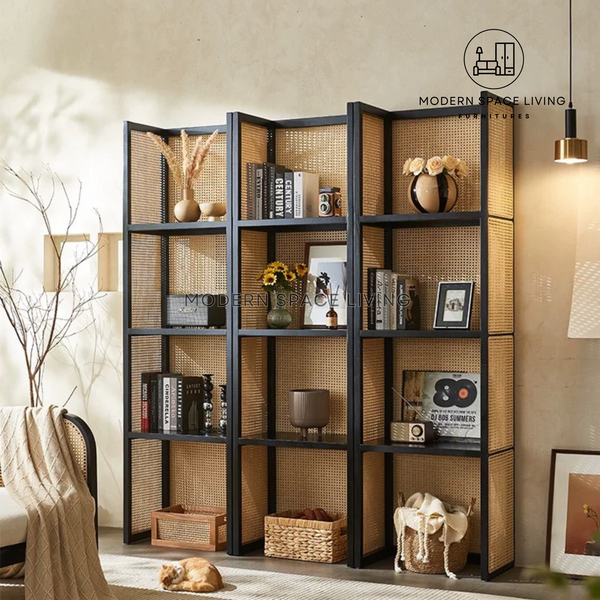 AALIYAH Modern Rattan Display Shelf