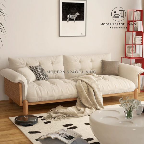 BECKIE Japandi Solid Wood Sofa