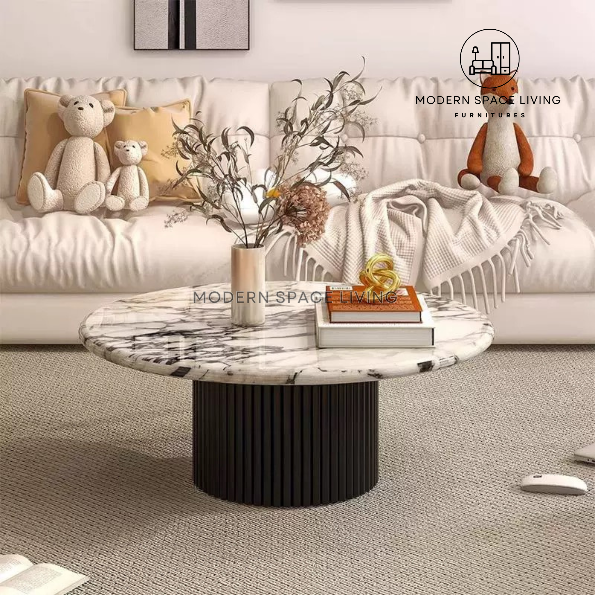 PREMIUM | JUNIA Modern Marble Coffee Table – Modern Space Living