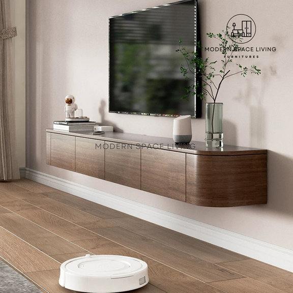 MAVERICK Modern Solid Wood Floating TV Console – Modern Space Living