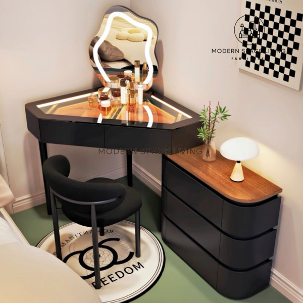 CAMILO Modern Corner Dressing Table Set