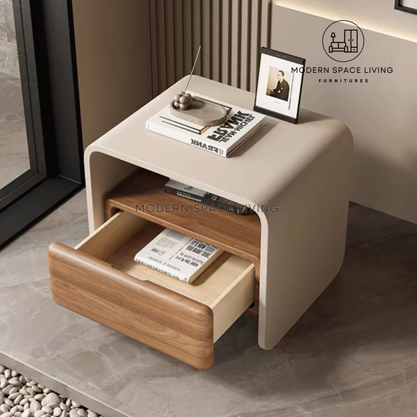 ARIO Modern Solid Wood Bedside Cabinet