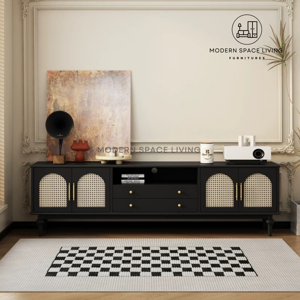 ARHAN Modern Solid Wood TV Console