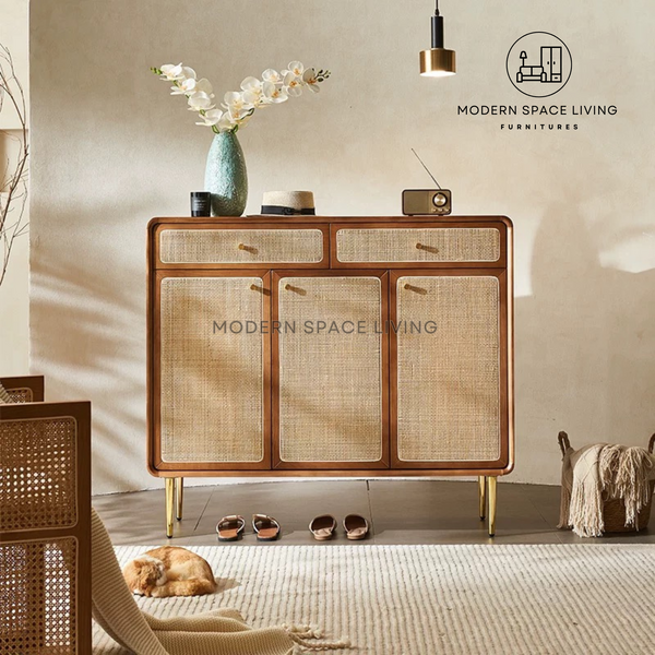RALFIE Modern Solid Wood Shoe Cabinet