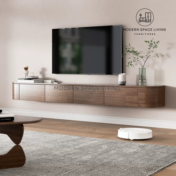 MAVERICK Modern Solid Wood Floating TV Console