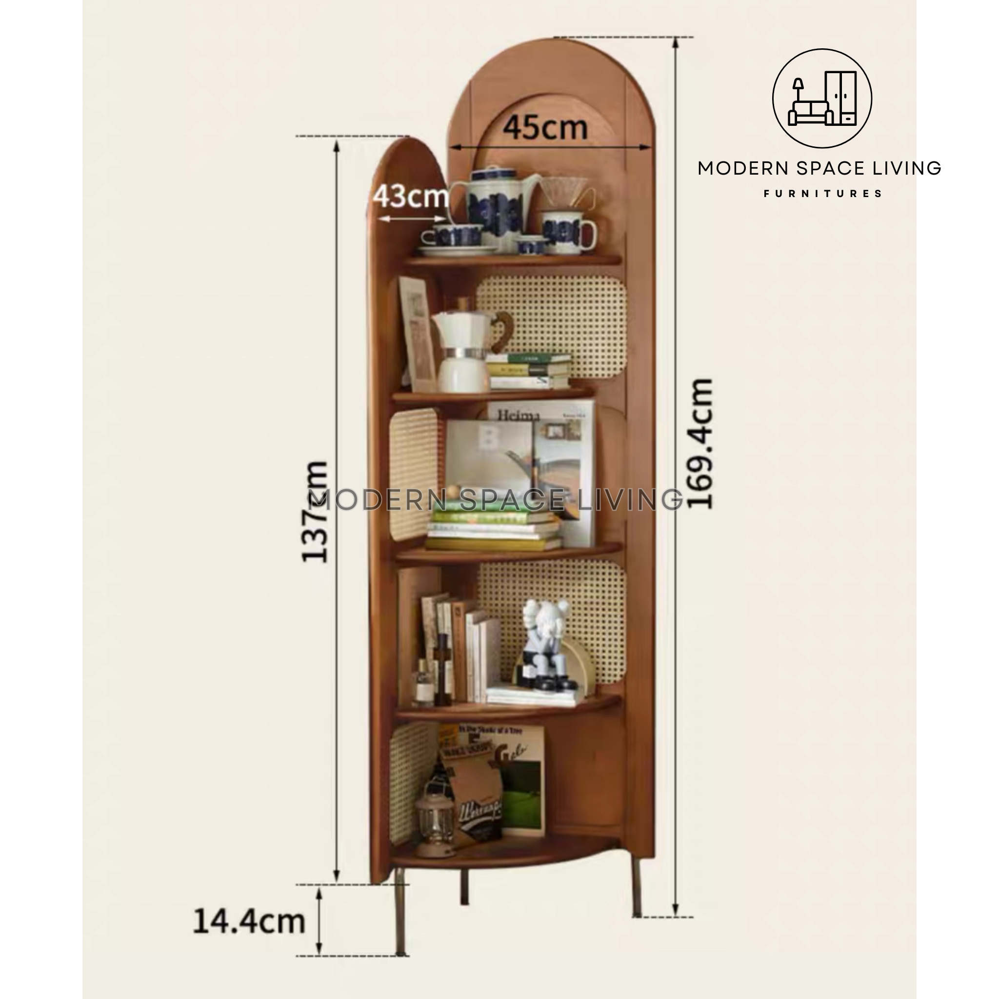 NATASHA Modern Corner Display Rack – Modern Space Living