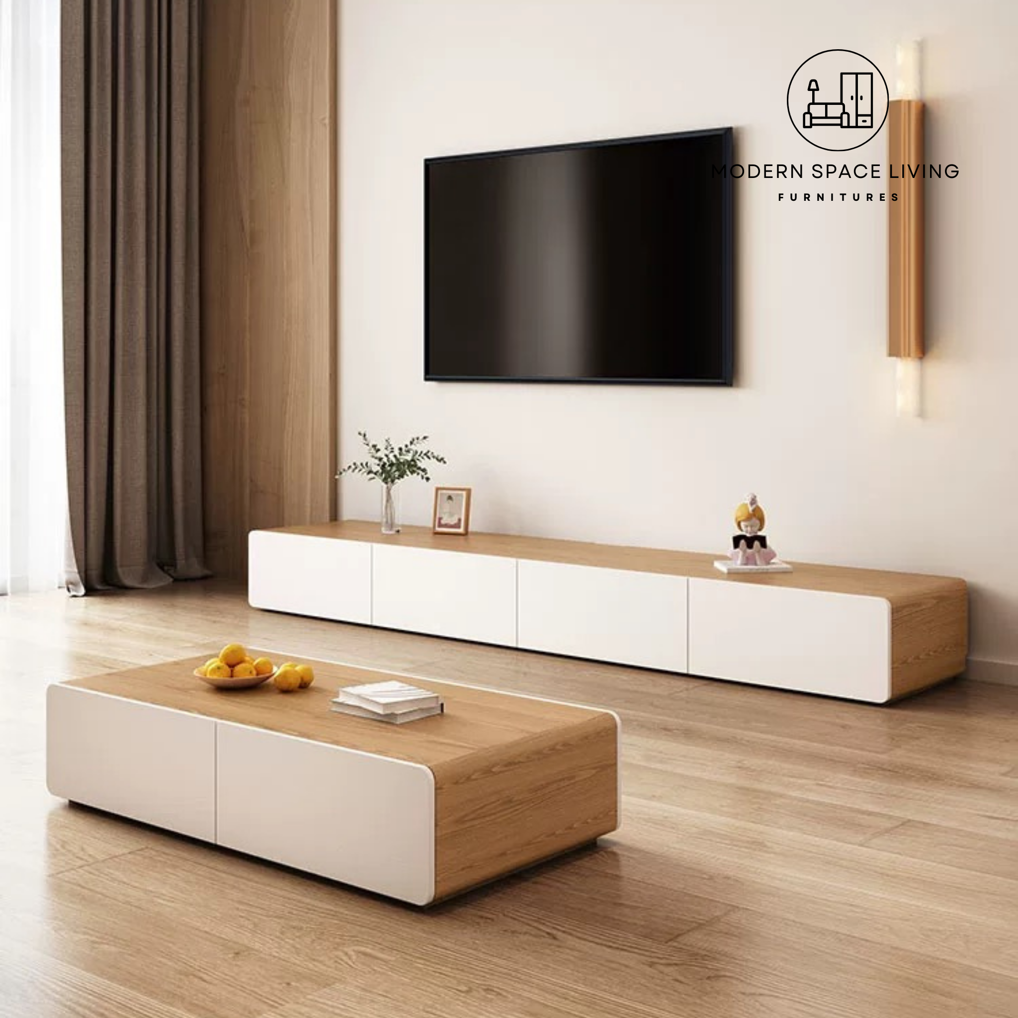 Tv Console And Coffee Table Set WESTY Modern TV Console / Coffee Table – Modern Space Living