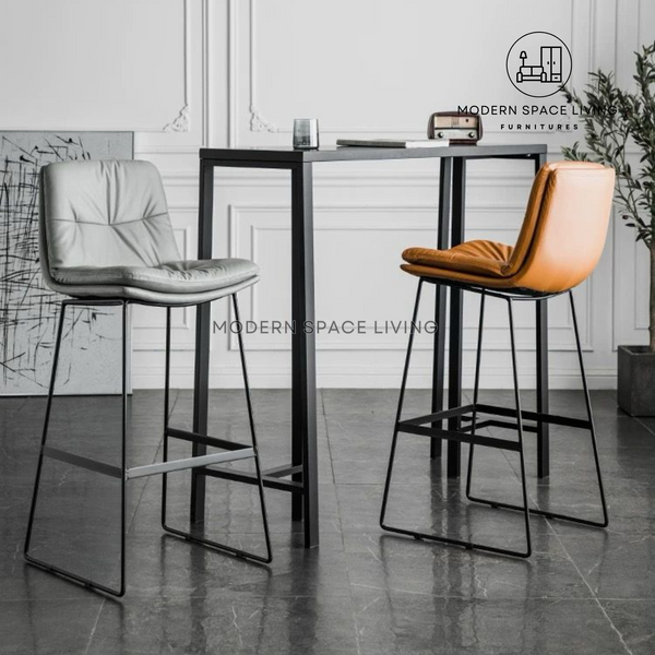 KEITH Modern Leather Bar Stool