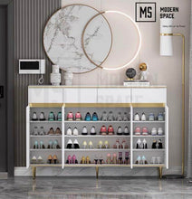 Load image into Gallery viewer, DANTE Modern Shoe Cabinet / Ottoman
