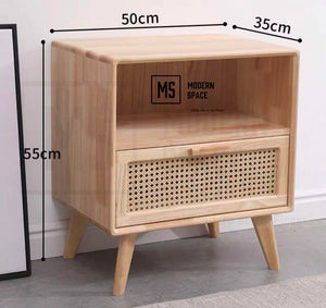 AMBER Japandi Bedside Cabinet