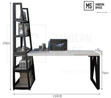 Load image into Gallery viewer, WAYNE Modern Desk with Shelves

