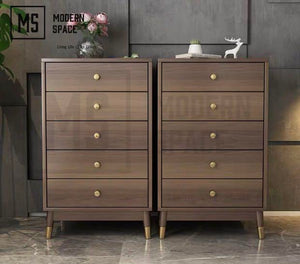 COLINE Rustic Tall Chest Of Drawers ll