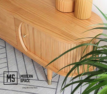 Load image into Gallery viewer, DECLAN Scandinavian Solid Pine Wood TV Console
