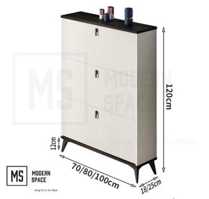 JADEN Ultra-Slim Colonial Shoe Cabinet