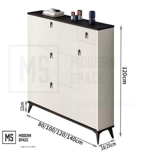 JADEN Ultra-Slim Colonial Shoe Cabinet