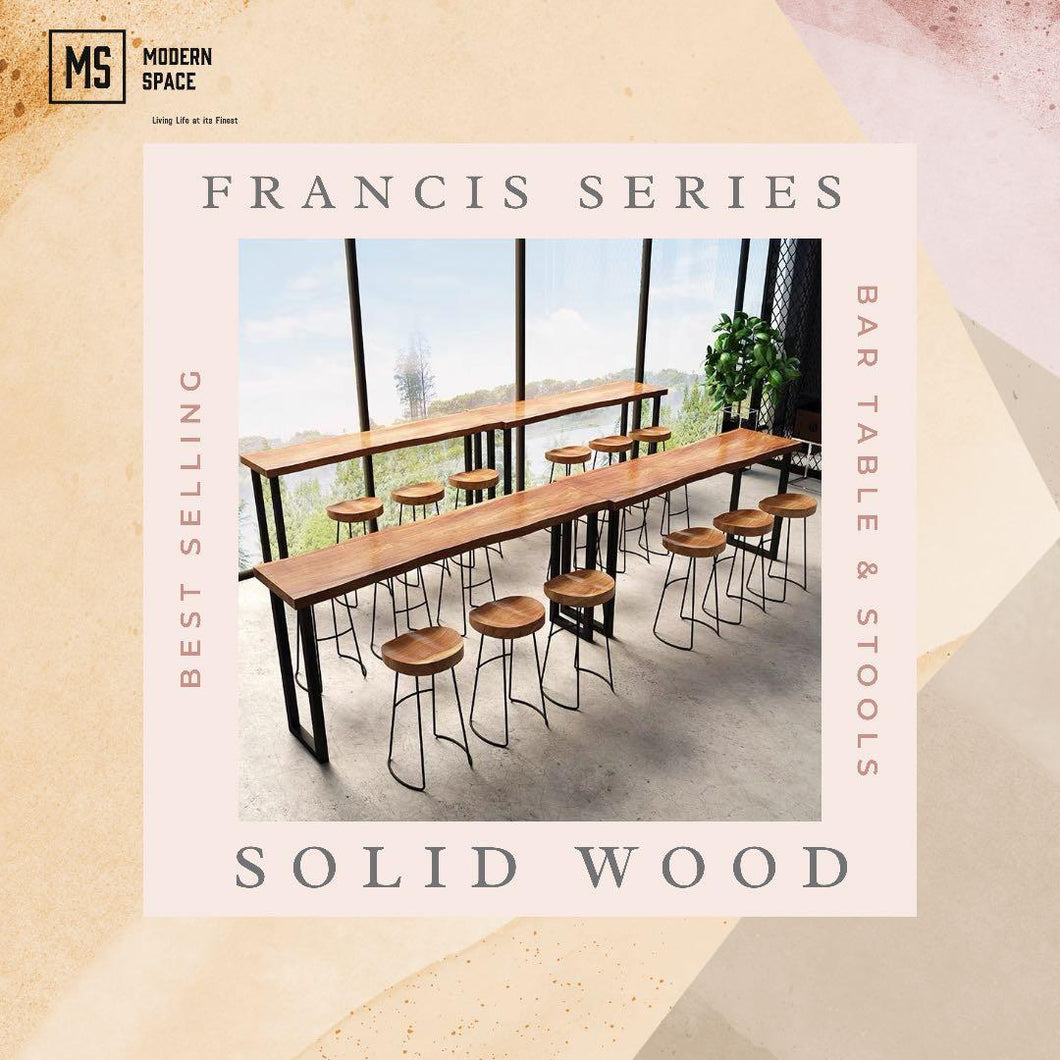 FRANCIS Solid Wood Bar Table