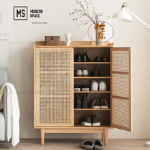 Load image into Gallery viewer, GASOLINE Vintage Rattan Shoe Cabinet
