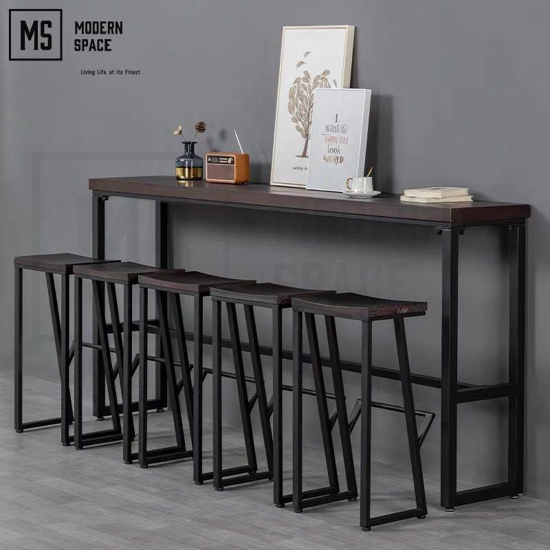 BAILEYS Industrial Solid Wood Bar Table - Main Image