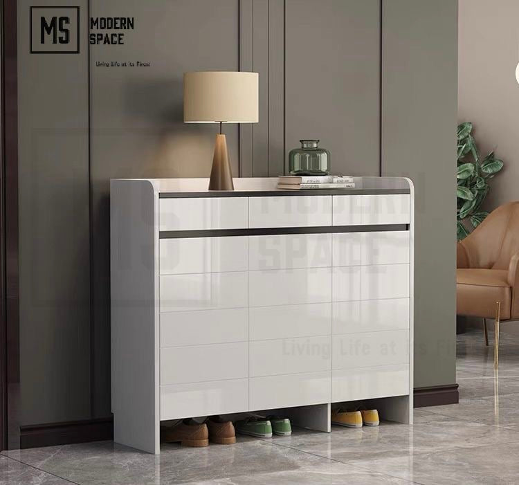 White high gloss shoe on sale cabinet