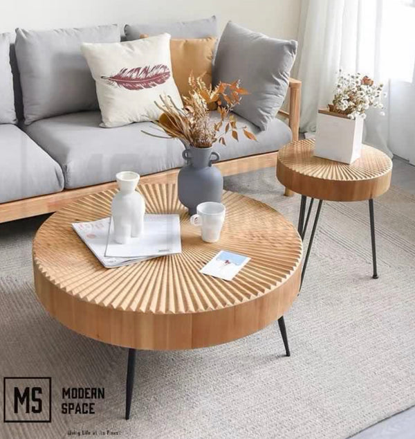 ROYSON Japandi Round Coffee Table