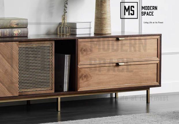 JEROME Vintage Solid Wood TV Console Modern Space Living