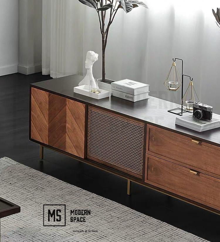 JEROME Vintage Solid Wood TV Console Modern Space Living